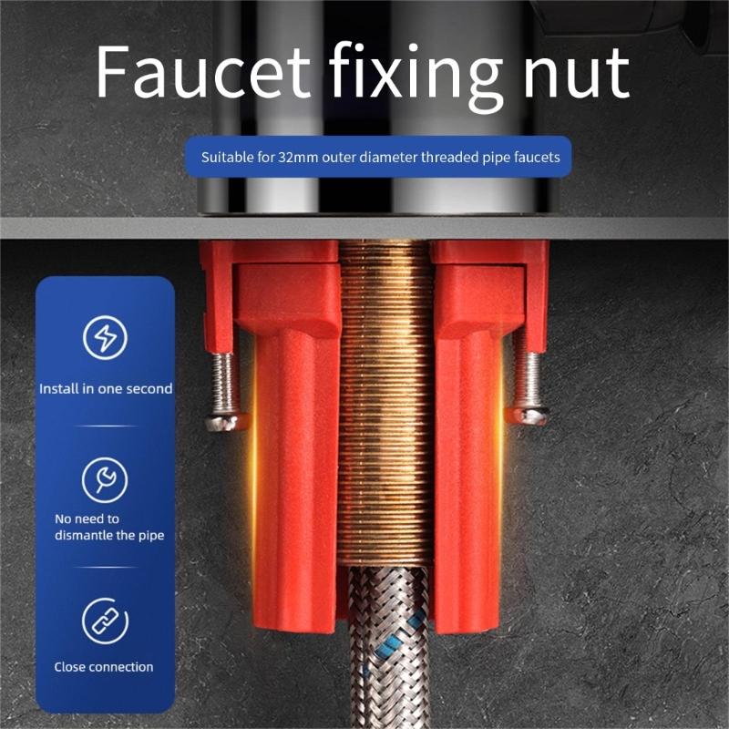 Kitchen Sink Anti-Loosening Nut Buckle Base Faucet Installation Fastener Fixed Base Nut Basin Faucet Accessories
