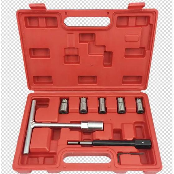 5PC 7PC 10PC 17PC Diesel Injector Seat Cutter Cleaner Tool Set Carbon Remover