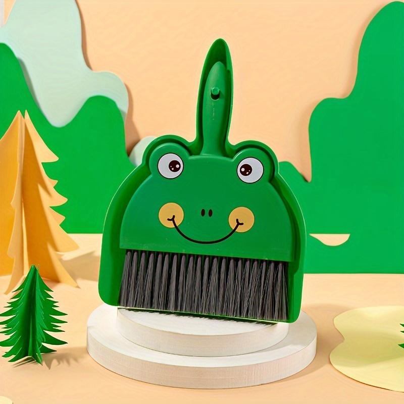Cute Animal Mini Cleaning Brush and Dustpan Set Durable, Portable, Ideal Gift for Travel, Camping, and Home Use