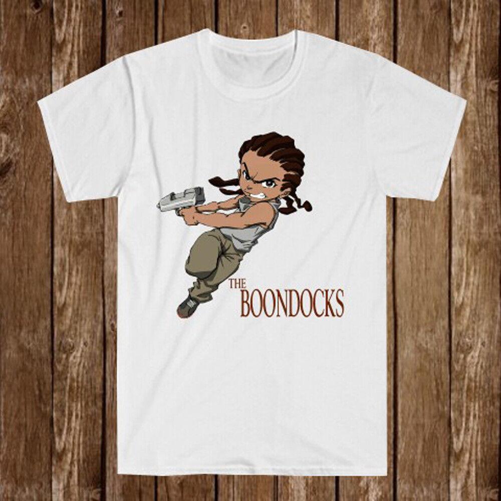 The Boondocks Huey Freeman Men s White T-Shirt Size S-5XL Unisex T-Shirt XXXXL