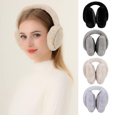Keep Warm Ear Muffs Foldable Winter Earflaps Soft Ear Warmer  Women