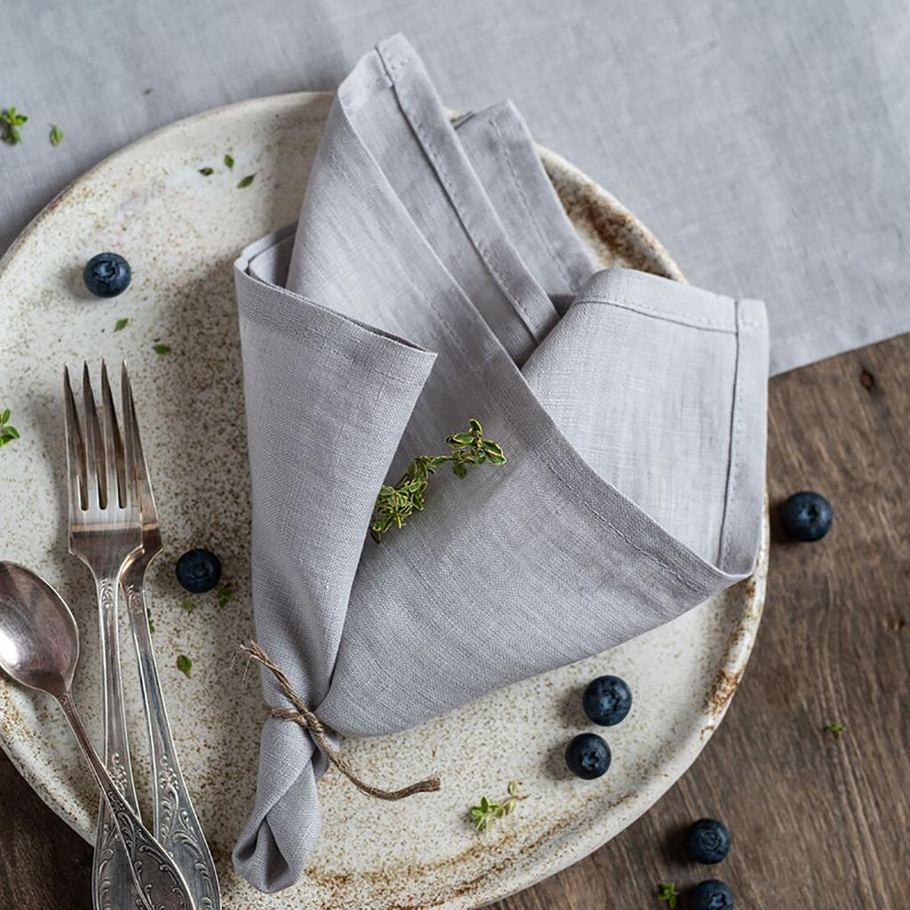 Elegant Linen Table Napkin Washable Dinner Napkins Handmade Cloth Napkins Square Napkins Perfect for Wedding and Parties