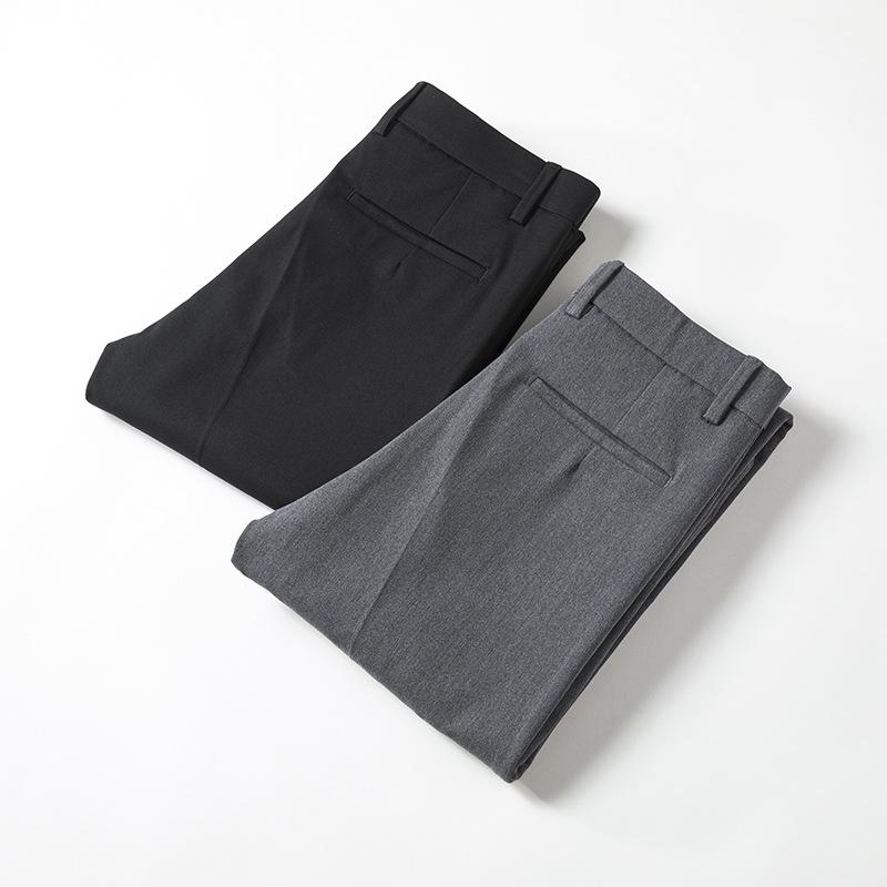 Light luxury men's small trousers autumn light business men's trousers high-quality color spun elastic casual trousers