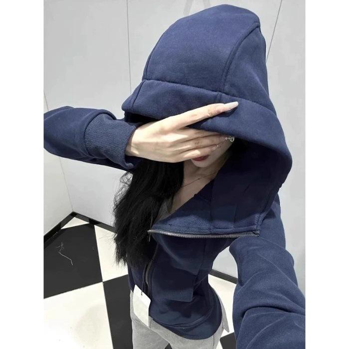 In-Stock 2025 Slim Fit Zip-Up Hoodie Cardigan: Fashionable, Versatile Dopamine Dressing