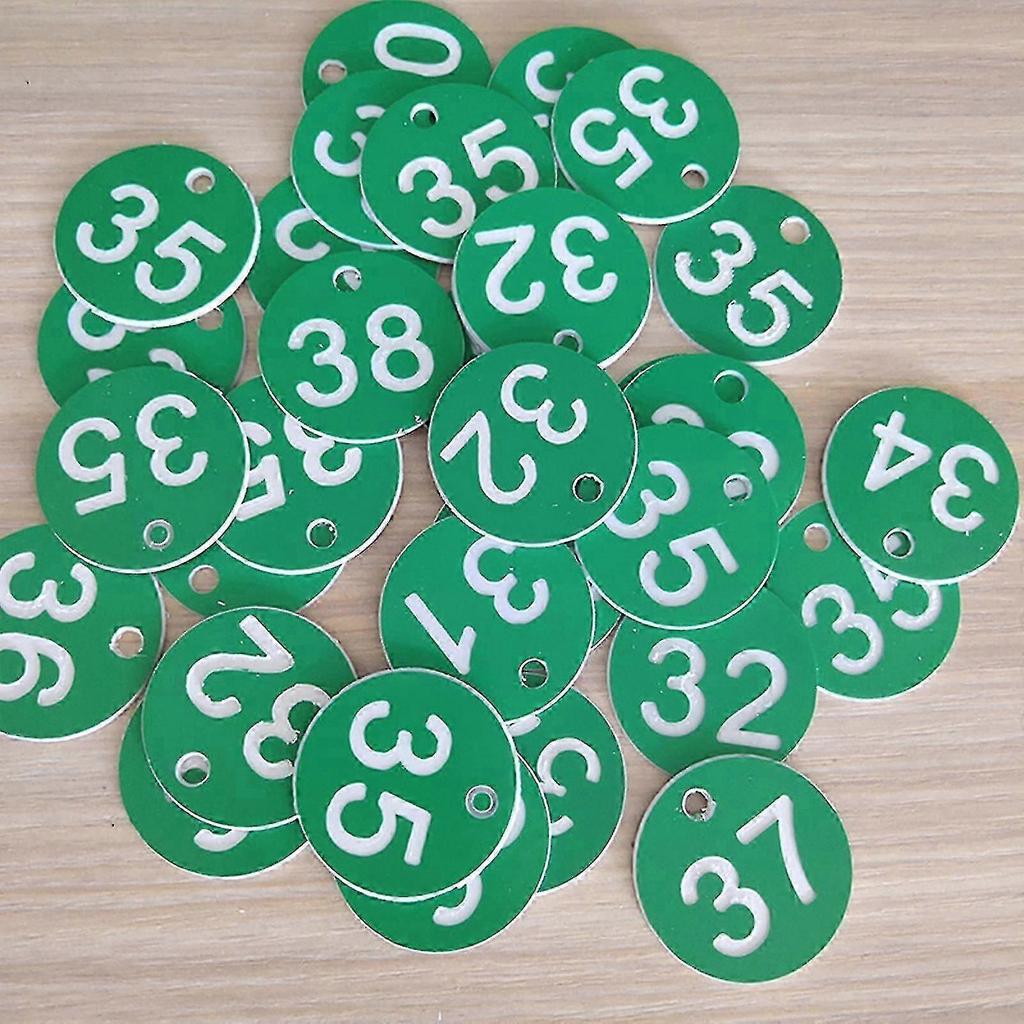 100pcs Plastic Id Number Tags 1-100 Engraved Number Id Tag Colored For Key Ring Fdw