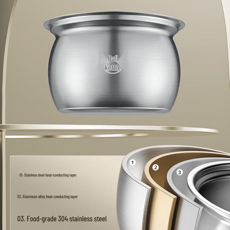 SUPOR 5L Smart Electric Pressure Cooker with Dual Non-stick Sphere Pots CN plug (adapter included)