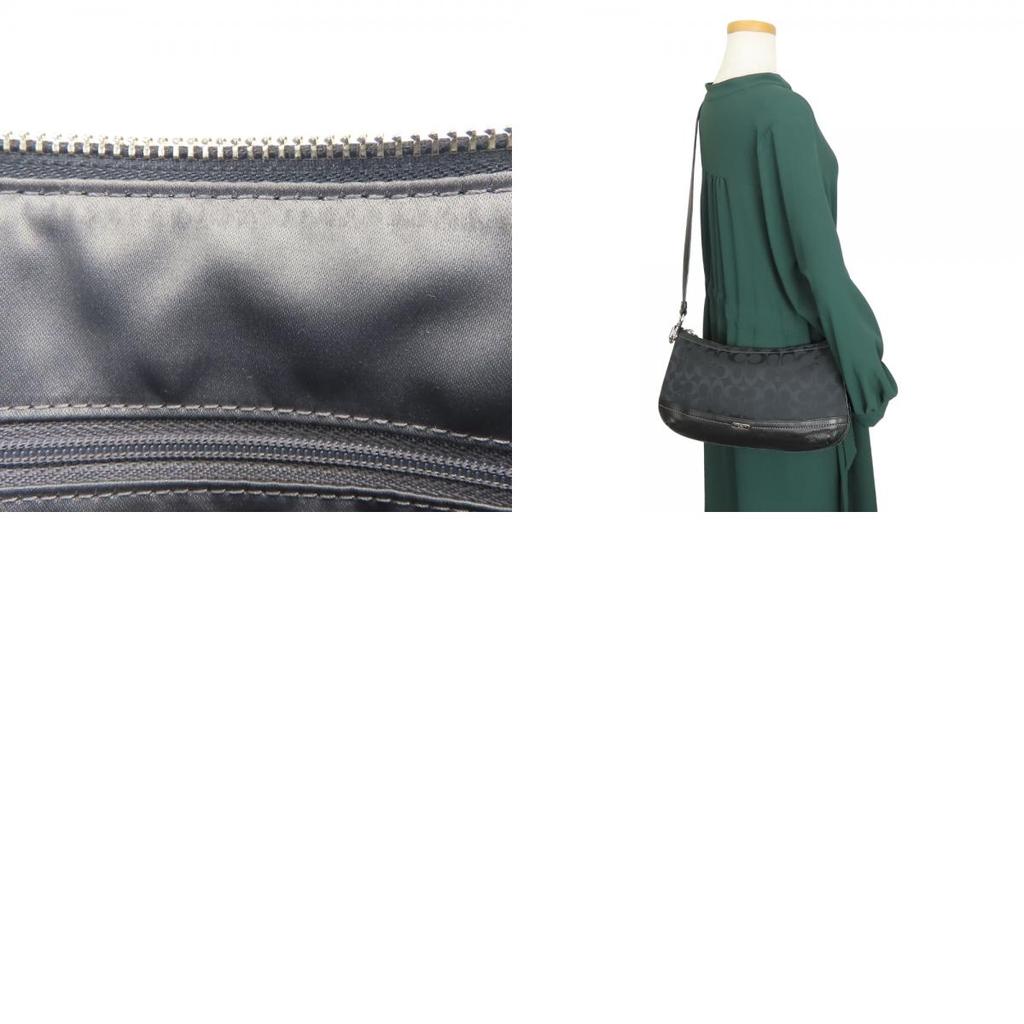 Used COACH Shoulder Bag Signature F24028 canvas/leather black