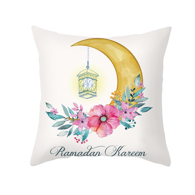 2024 Eid Mubarak Pillowcase Decor for Home Sofa Cushion Cover Islamic Ramadan Kareem Decoration Mosque Muslim Pillow Cover Gifts