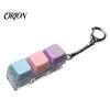 Mechanical Keyboard Fidget Keychain 2/3/4/9-Keys Toy, Stress Relief Push Button Finger Toy Clicker LED Light-up Tactile