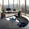 Ronaldo (14) Round Office Rug Decorative Floor Rug for Office Bedroom Living Room and Home Space