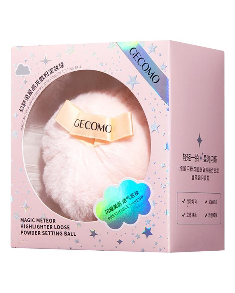 GECOMO Fairy Shiny Highlighter Ball, für Körperhaar-Highlights, rosa schimmernder Puderball