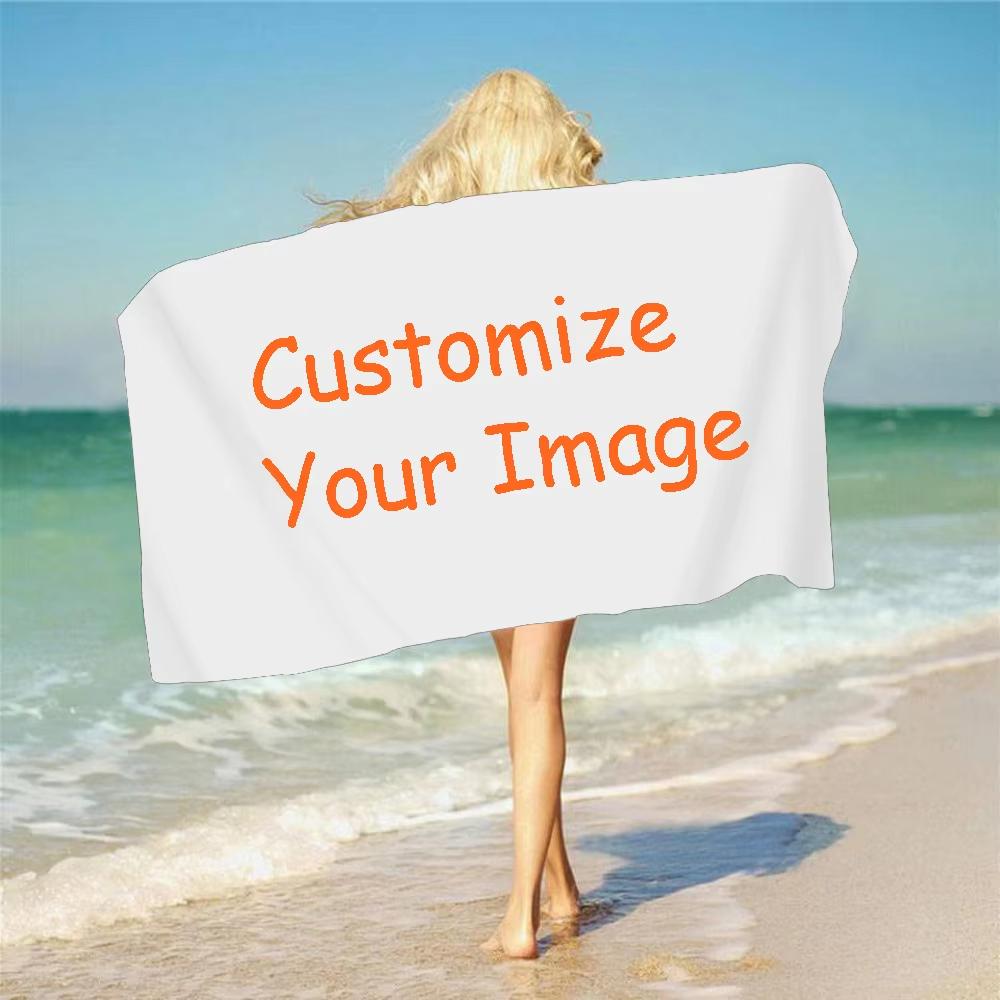 Personalized Beach Towel Customize Photo Funny Picture Microfiber Beach Towel Thin Absorbent for Beach Swimming Yoga Bath Sports
