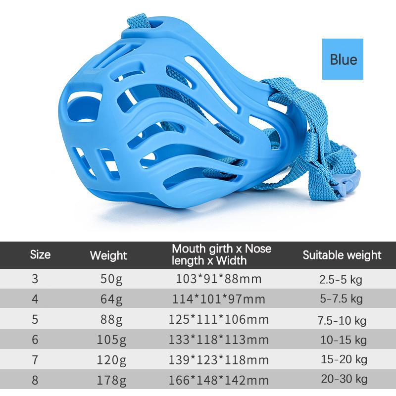 Anti-Biting Adjustable Pets Muzzle for Medium Large Dogs Quick Release Comfort Soft Silicone Dog Mouth Mask Bozal Para De Perro
