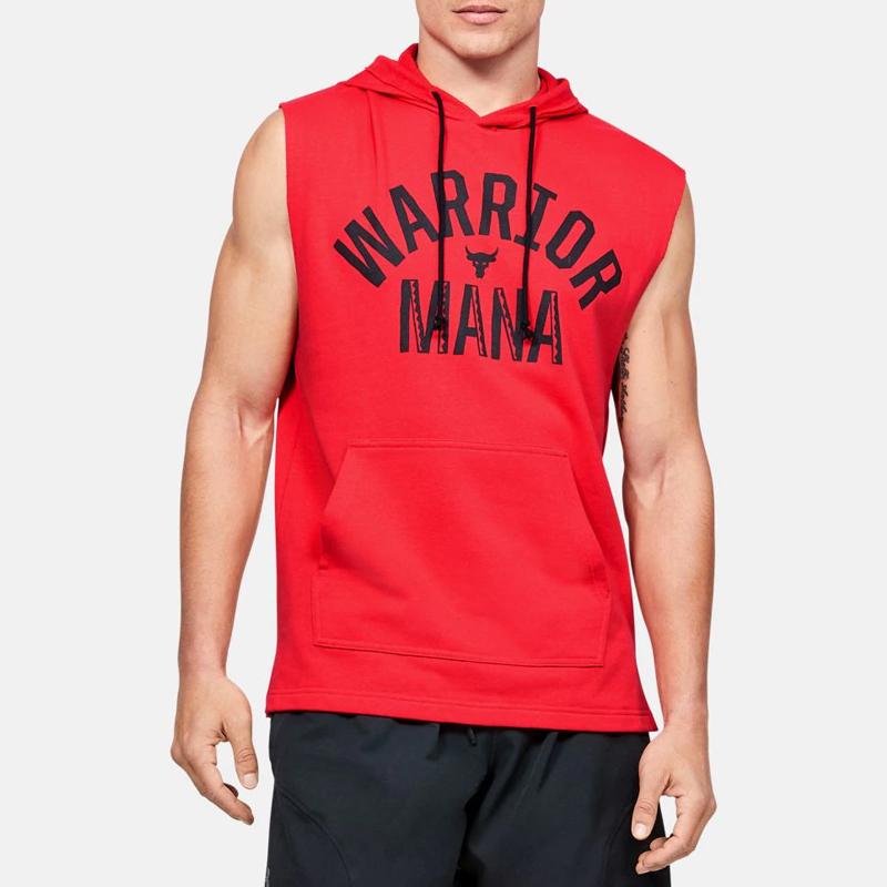 Under Armour Training Sports Hooded T-Shirt Men Tops Red 1352693-608
