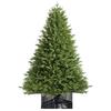 PE PVC Mixed Flocked Artificial Christmas Tree, Snow White Bare Xmas Tree, Indoor Holiday Home Decor