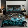 Bed Three-Piece Tiger Leopard Rose 3D Digital Printing Quilt Cover Pillowcase Creative Home Textile