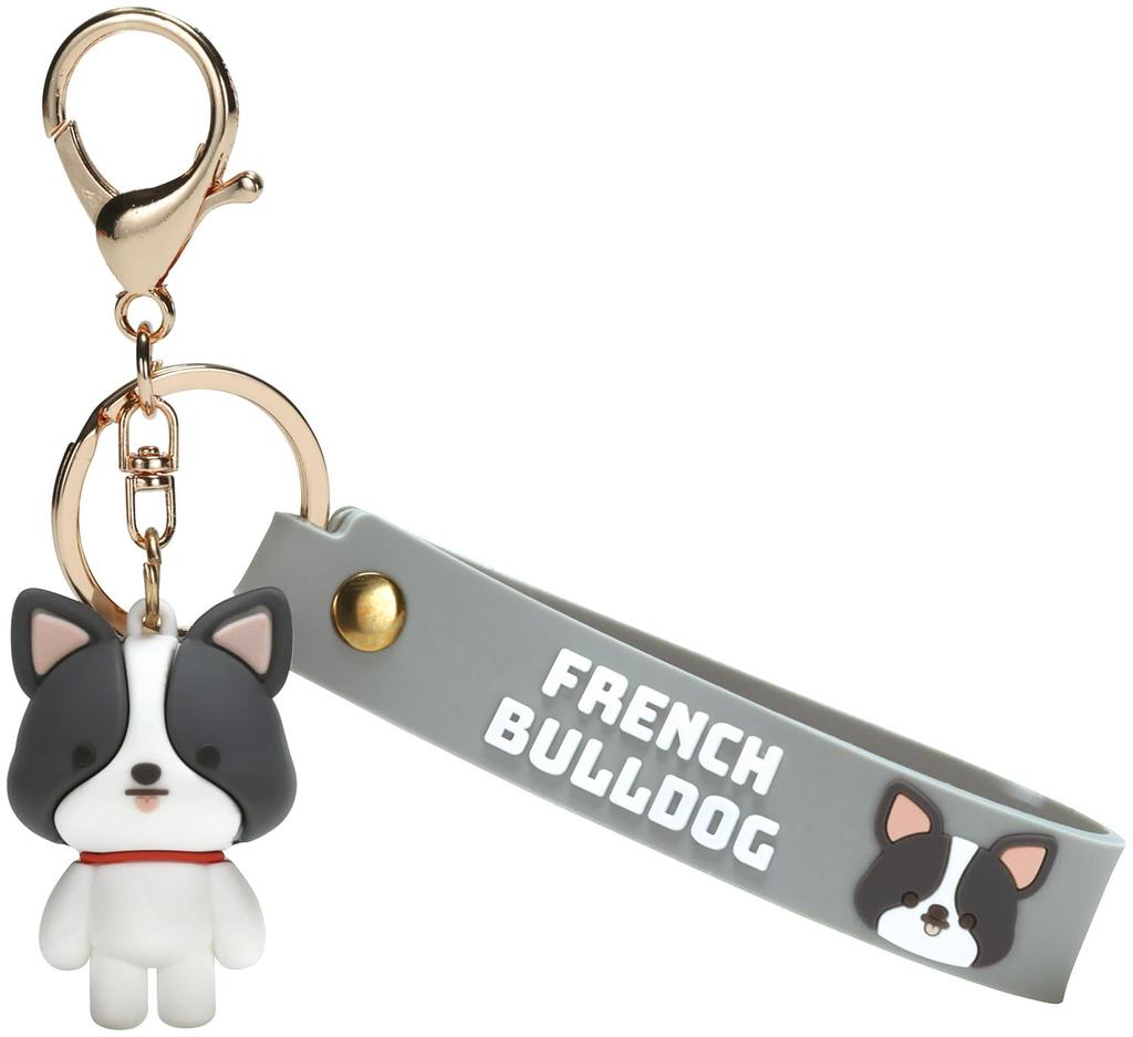 Skater ZRMKH1-69839 French Bulldog Key Chain, Size (W x H x D): 1.1 x