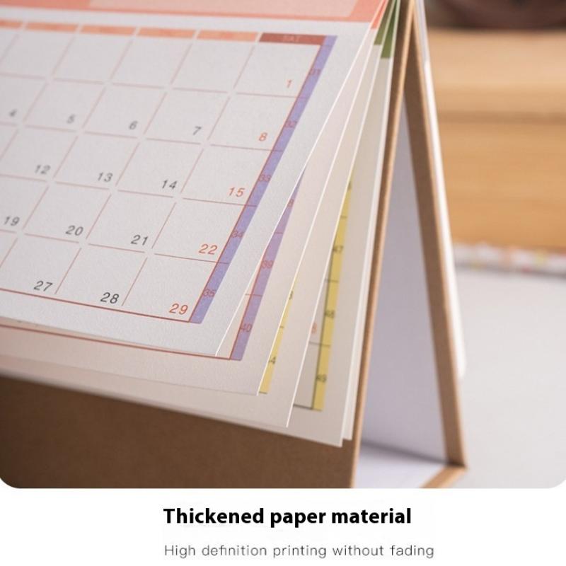 2026 Calendar Simple Memo Book Monthly Daily Planner Scheduler Time Management Home Office Desktop Decoration Standing Calendar