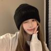 Autumn And Winter Pile Hat Fashion Wool Knitted Hat Loose Large Head Circumference Show Face Small Versatile Casual Cold Hat