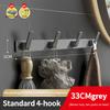 YUNJIEYA Black/White Door Hooks Clothes Hook Hanger Shelf Organizer Storage Shelf Shower Wall Rack Kitchen Bathroom Accessories