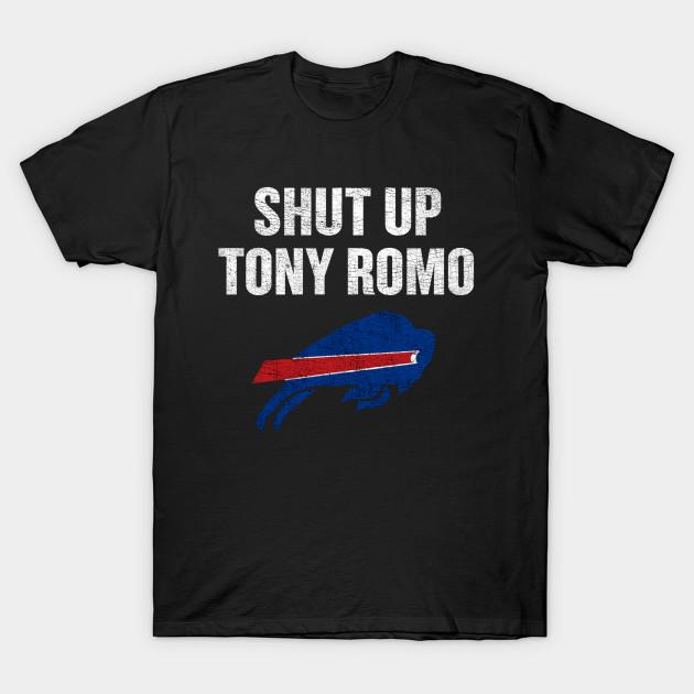 

Men Black Print T-shirt Shut Up Tony Romo No-Cut Transfer Paper Print Cotton Tshirt 4XL чорний