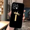 Letter Gold Crown Phone Case For Iphone 15 14 Pro Max 13 12 11 Pro Max XSMax XR 12 13 Mini 14 Plus Shell