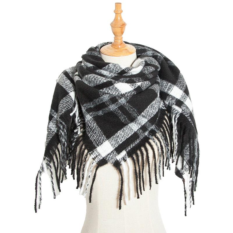Imitation Cashmere Women Scarf Winter Plaid Fringed Scarve Pashmina Mujer Female Echarpe Hiver Foulard Bufanda Thick Wrap Shawls