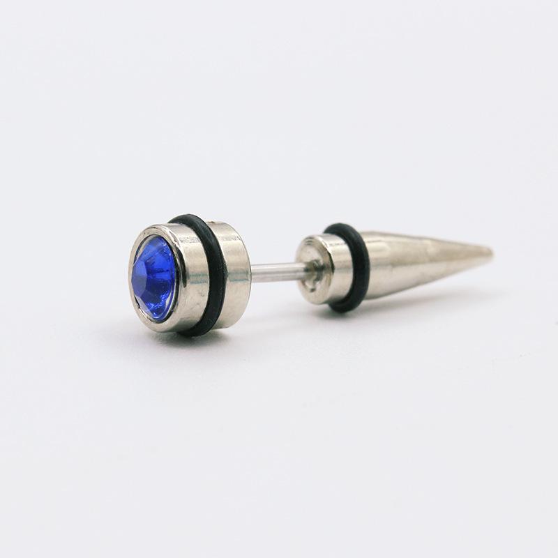 Unisex 316L Titanium Steel Diamond-Studded Piercing Earrings