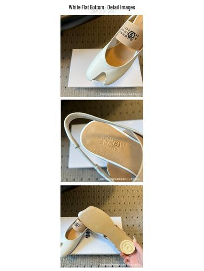 MM6 Samt Riemen Flache Sandalen - Frühling/Sommer '26 - Apfel Zehenpartie, Elastisches Band, Vielseitiges High Heel Design