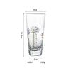 1 pezzo INS Stampa Tazza Trasparente Fiore di Libbra Tazza di Vetro Stile Nordico Colazione Latte Succo di Vetro Resistente Al Calore Caffè Tè Tazza di Acqua