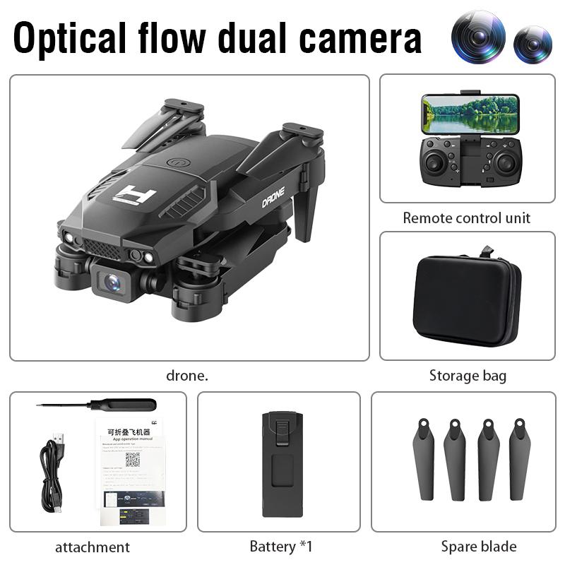 Non-Toxic New H4 Mini Drone 4K Wifi Fpv Wide Angle Hd Dual Camera Height Hold Rc Foldable Quadcopter Helicopter Toys For Kids Adult Gifts