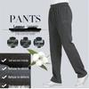 Men's Thickened Elastic Sports Pants for Autumn and Winter - Warm, Loose-Fit Straight Leg for Middle-Aged and Elderly