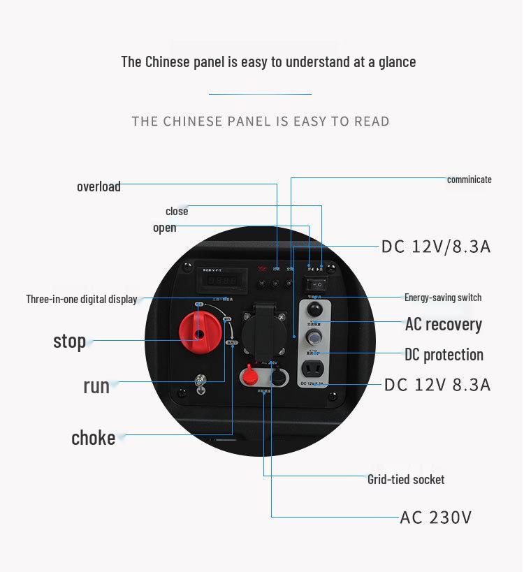 Xinbater Silent Portable Gasoline Inverter Generator 2kW/3kW for Camping