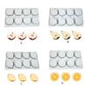 Silicone 8 Cavity Fruit Shape Mousse Cake Mold Set High Temperatures Resistant Dessert Mould Practical Baking Tool