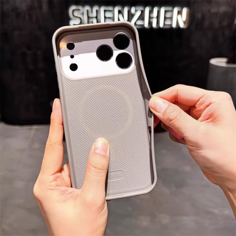 Laser Large Window Camera Glass Protect For Magsafe Case For iPhone 17 Air 16 Plus 15 14 13 12 Pro Max Matte Magnetic Charge Cover