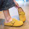 Wear Boken inner pedal retro outer drag women's summer half-care shoes to increase the height of Birken shoes bag head semi-new lazy sandals