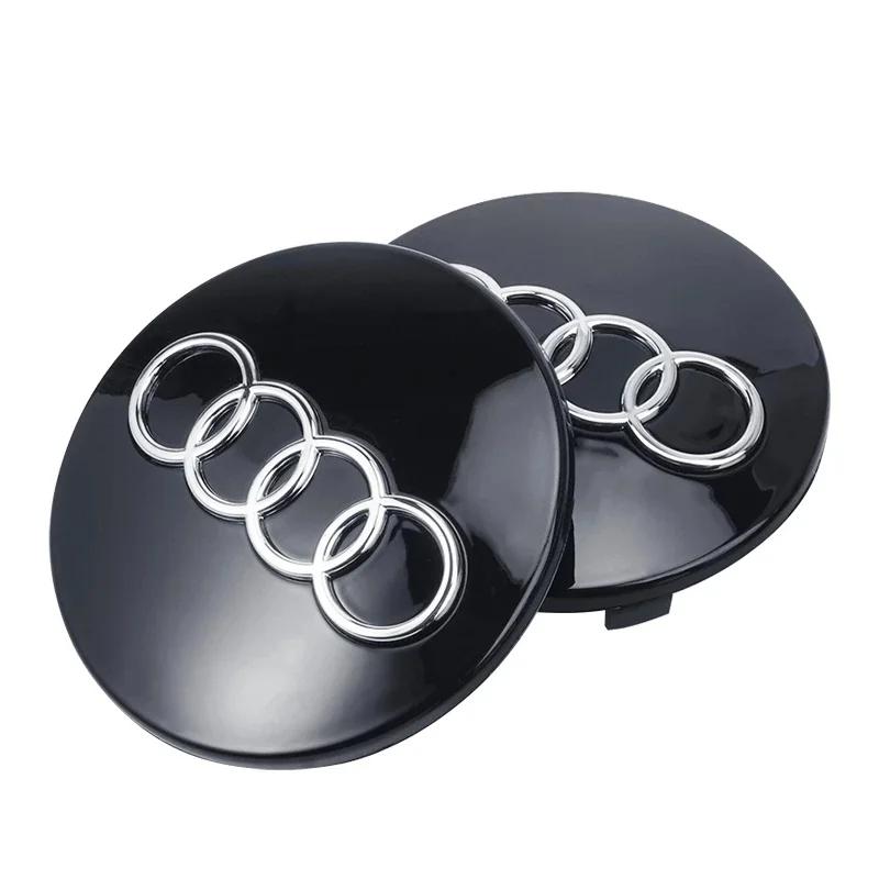 2026 Hot 4pcs 68mm 8D0601170 Car Styling Wheel Center Cap Hub Covers Badge for Audi  RS A3 A4 A5 A6 A7 A8 S4 Q3 Q5 Q7 Q2 Wheel Cap Label