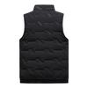 Men's Winter Fleece Lined Warm Vest Stand Collar Zip Pockets Sleeveless Jacket Thermal Slim Waistcoat Thick Coat