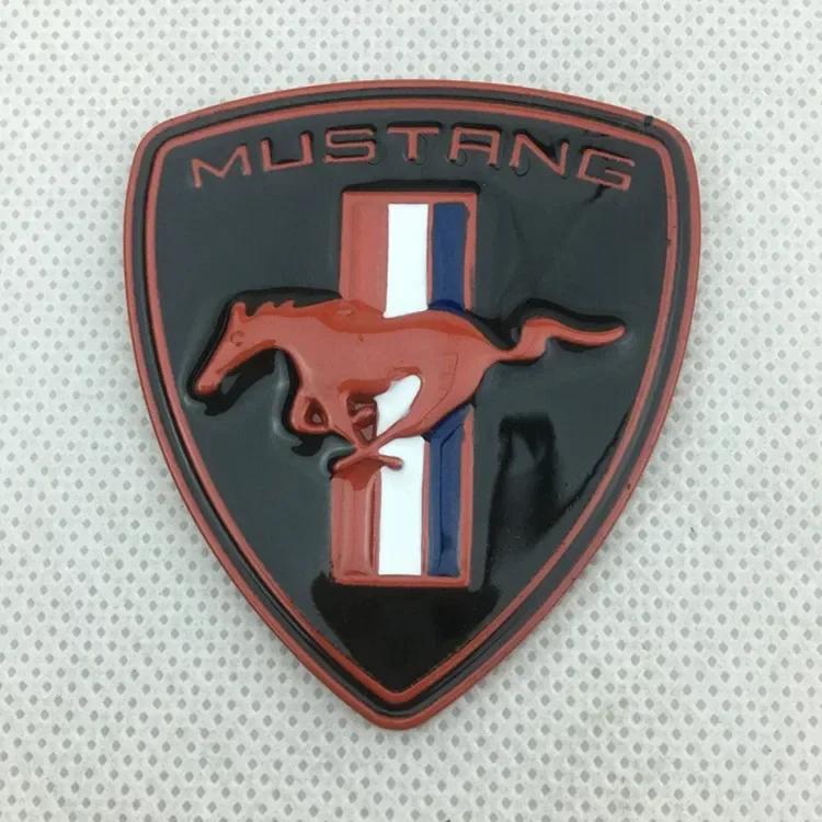 Metal Auto Side Sticker Decoration For Ford GT350 GT500 Shelby Cobra Spoiler SVT Mondeo Badge 5.8X6.4CM Emblem W7 Accessories