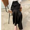 Summer Autumn Women's Trousers Black Straight High-waisted  Loose Classic Trousers Casual Silk Satin Wide Leg Trousers for Women