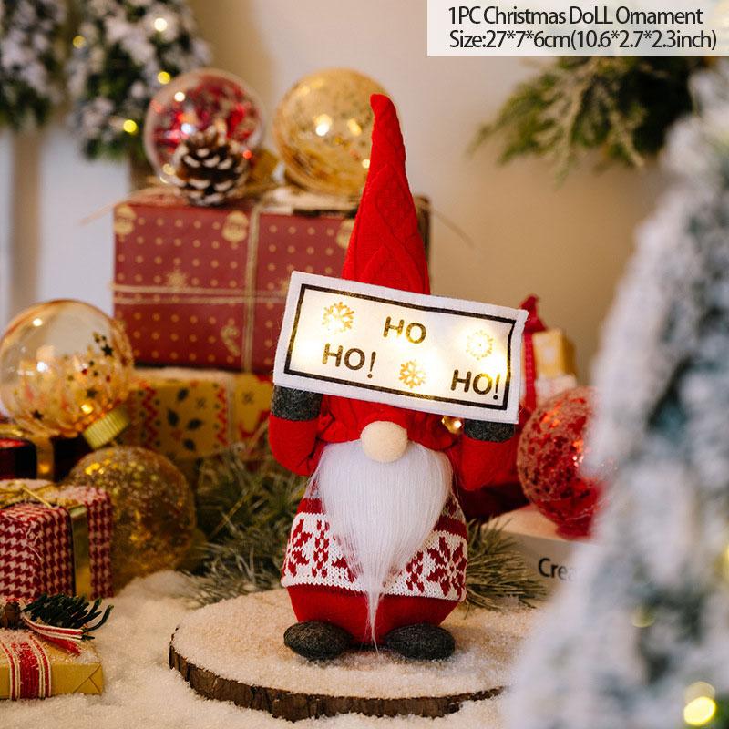 Nordic Gnome Plush Faceless Doll Christmas Decoration for Home Handmake Santa Elf Doll New Year kids Gifts Xmas Table Ornaments