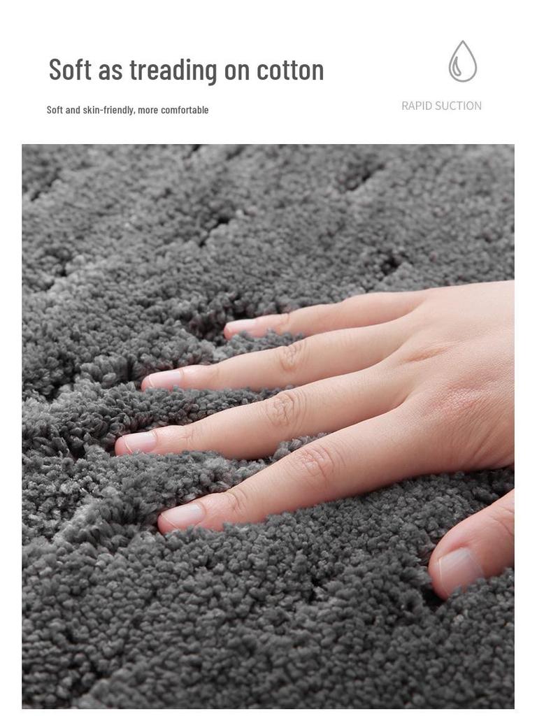 New Modern Anti-slip Quick-dry Bathroom Mat - Water Absorbent & Thickened for Doorways and Toilets