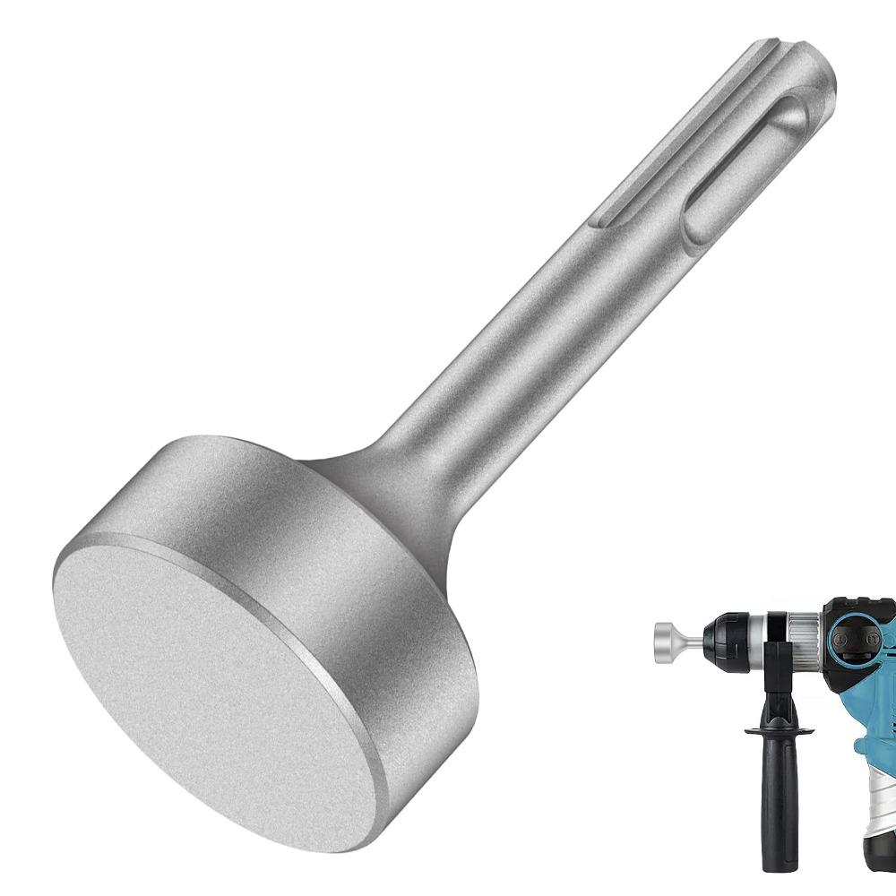 Silver Ground Rod Driver Cap SDS Plus Pad Tool Easy To Install Steel Hammer  Driving Grounding Rods