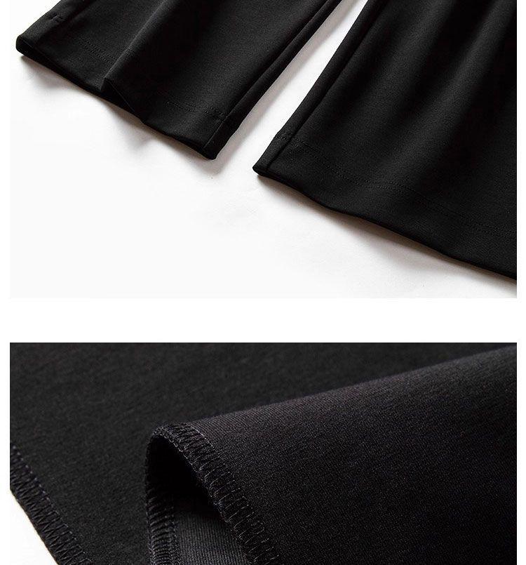 Women's Plus Velvet Wide-Leg Pants: Autumn/Winter Cotton Drape, Thick, Straight-Leg for Middle-Aged & Elderly