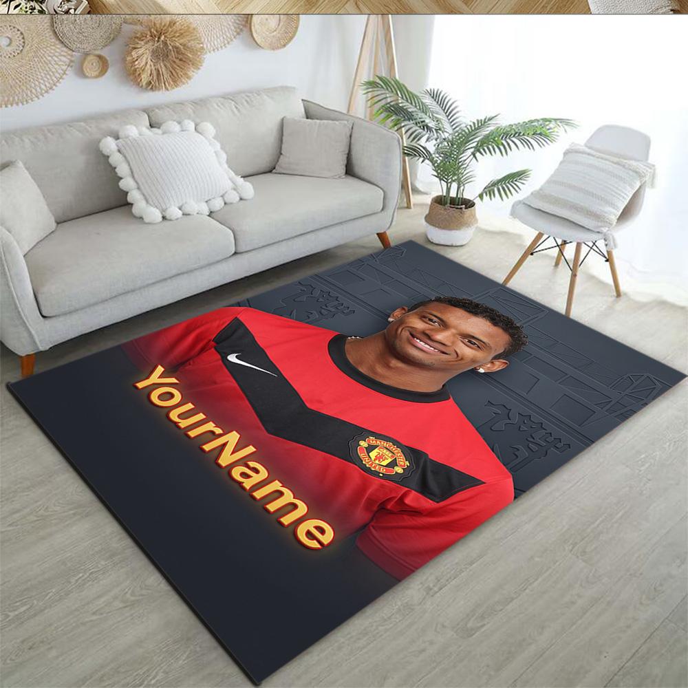 Manchester Customizable Name Floor Rug Office Rug Suitable for Dining Room Study room Hallway Decorate room Antislip Carpet Decorate Offices