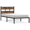 VidaXL Metal Bed Frames Without Mattress Smoked Oak 80x200 Cm 4017044