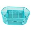 Desktop Storage Makeup Organizer 9 Compartment - Blue, 22X11X10.5cm