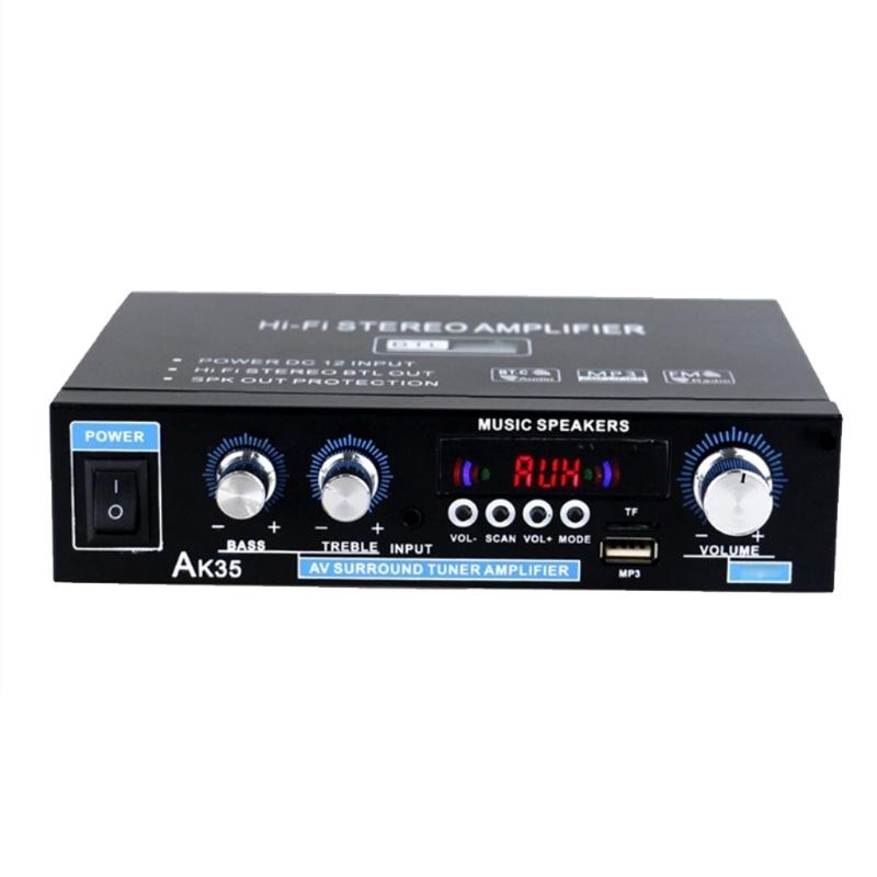 Home Car Amplifiers FM HiFi Digital Amplifier Stereo Bluetooth-compatible 5.0 Surround Sound Music Subwoofer Speakers