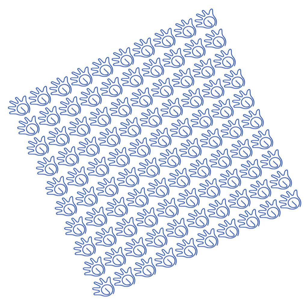 100pcs Paper Clips Innovative Cute Small Palm Shape Reusable Metal Paperclips for School Home