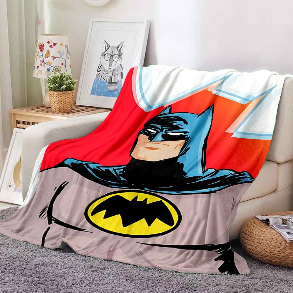 1 Stück Batman, Superhelden-Decke Leichte Flanell-Kuscheldecke für Sofa, Bett, Reise, Wohnzimmer, Büro, Couch, Stuhl und Bett